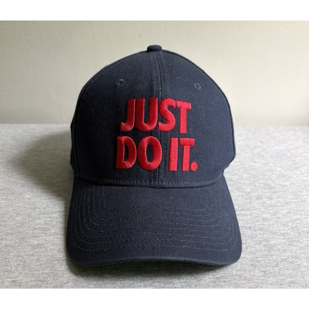 Nike Classic 99 Just Do It Ball Cap Mens Blue Red Thick Stitched Adjustable